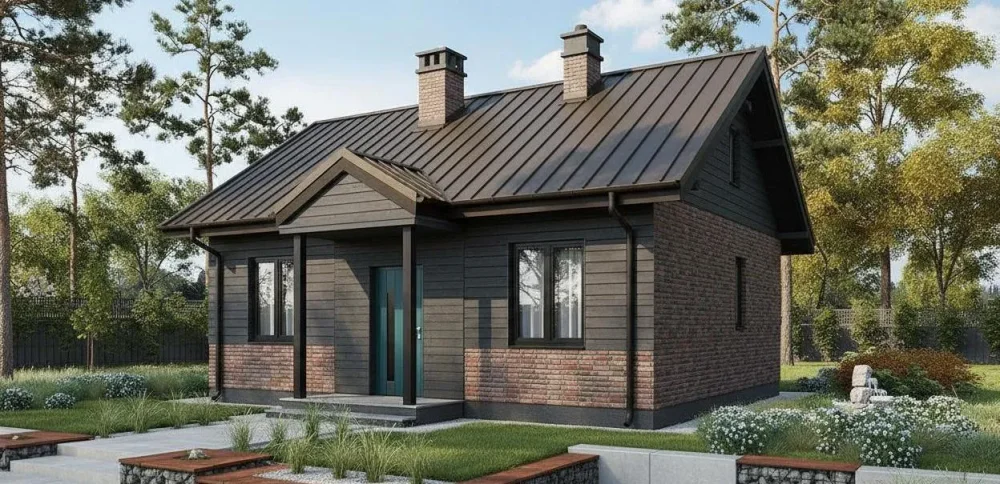 Проект Одноэтажный дом 8 на 8, 54 м2