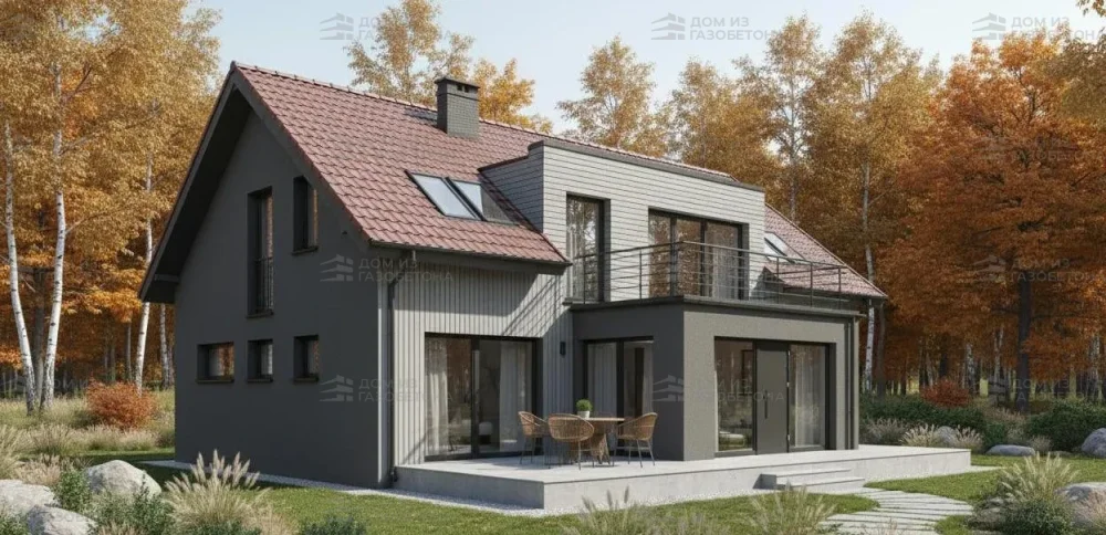 Проект Двухэтажный дом 12 на 15, 186 м2