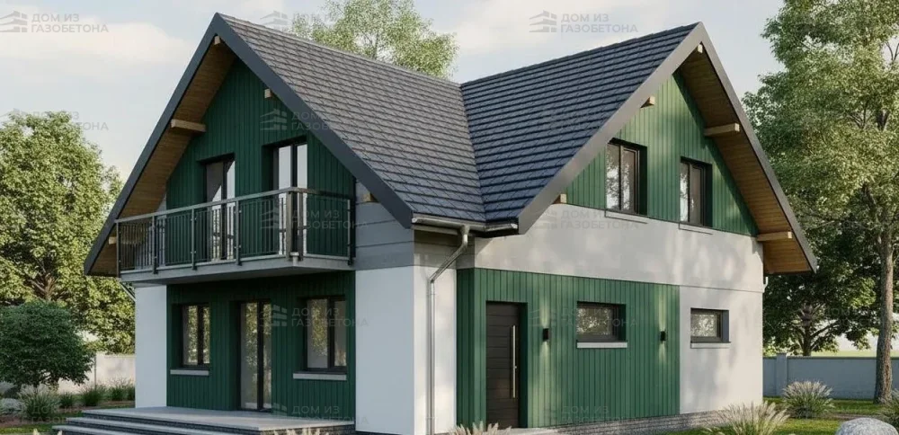 Проект Двухэтажный дом 13 на 10, 174 м2