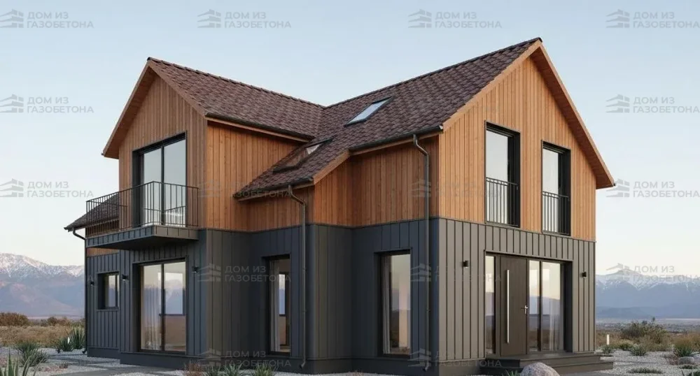 Проект Двухэтажный дом 11 на 12, 134 м2