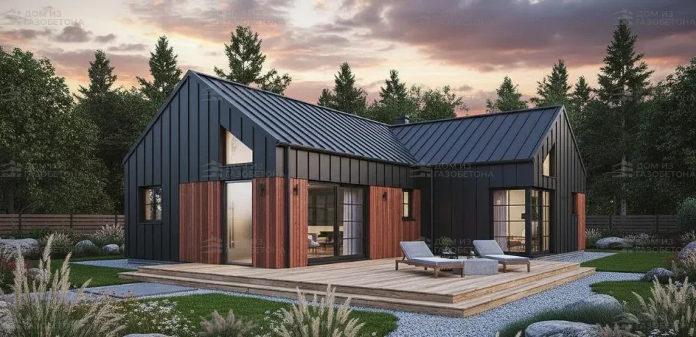 Проект Одноэтажный дом 13 на 11, 113 м2