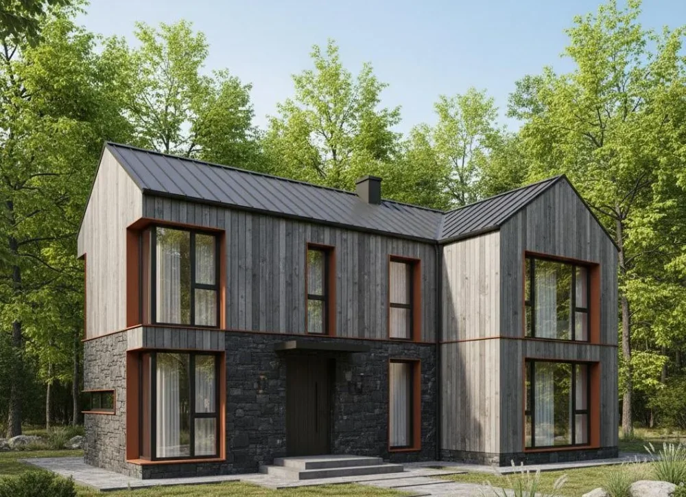 Проект Одноэтажный дом 17 на 17, 184 м2