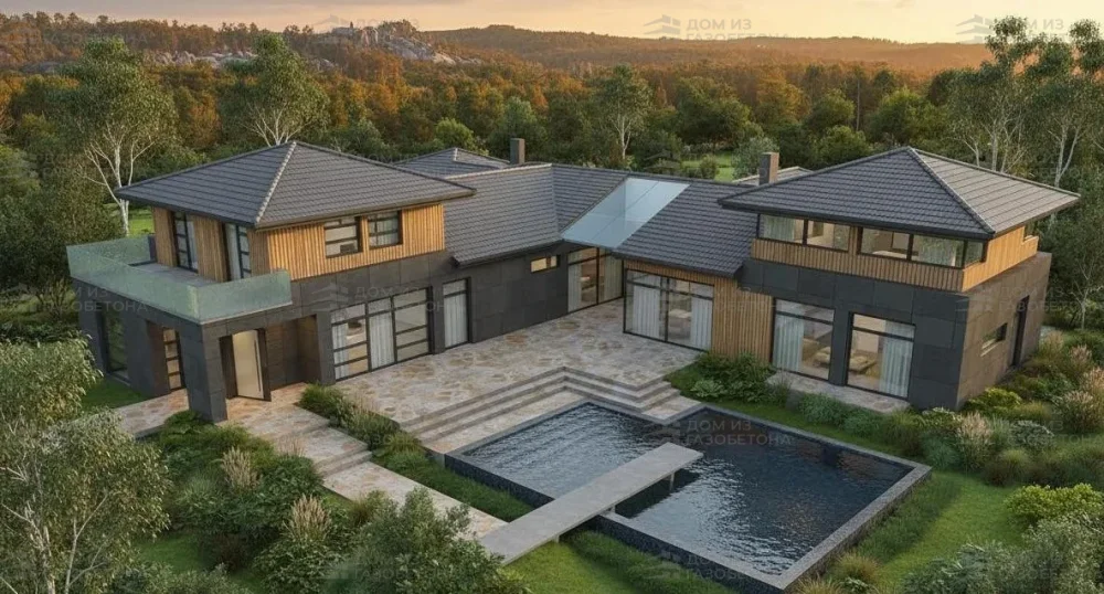 Проект Двухэтажный дом 36 на 30, 427 м2