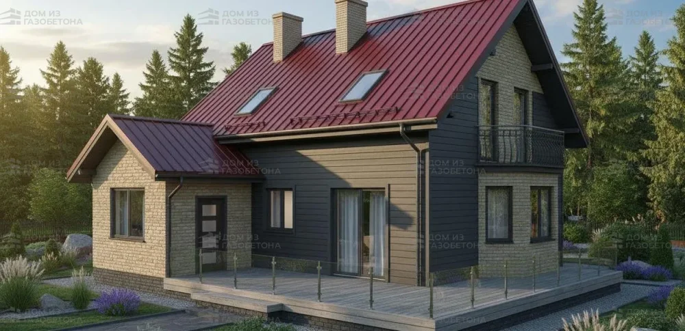 Проект Двухэтажный дом 16 на 12, 209 м2