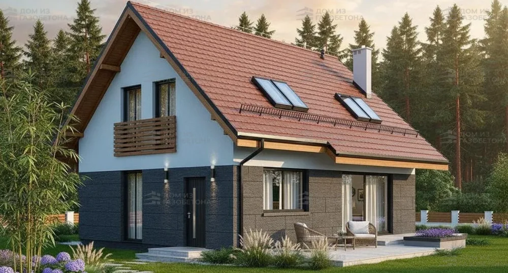 Проект Двухэтажный дом 14 на 10, 166 м2