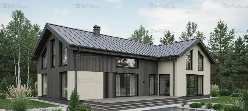 Проект Одноэтажный дом 11 на 9, 77 м2