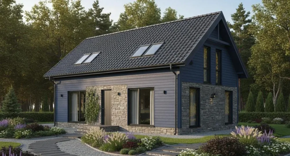 Проект Двухэтажный дом 12 на 8, 60 м2