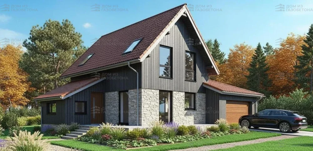 Проект Двухэтажный дом 14 на 11, 183 м2